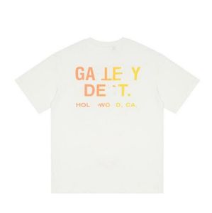 Дизайнерские мужские футболки Gallary Shirt Dept Летний алфавит с принтом в виде футболки с коротким рукавом и круглым вырезом для женщин Модные футболки для женщин Xx