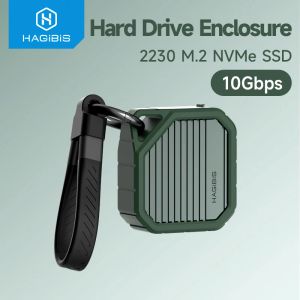 Kutular Hagibis 2230 M.2 NVME SSD Muhafaza USB 3.2 Gen 2 10Gbps - NVME PCIE M.2 SSD Kılıf Dizüstü bilgisayar için harici SSD iPhone 15 Pro iPad