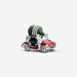 Festival Araba Noel Ağacı Charm Pandoras 925 STERLING Gümüş Lüks Cazibe Set Set Yapma Taks Boncuklar Tasarımcı Kolye Orijinal Hediye Kutusu En Kalite