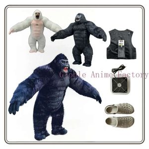 Maskot Kostümleri Iatable King Kong Kostüm Goril Goril Peluş Kürklü Maskot Hayvan Venedik Karnaval Elbise Takım Fursuit Etkinlik Dekoru