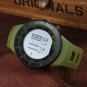 Наручные часы OHSEN ЖК-цифровые часы для мужчин и женщин спортивные часы на открытом воздухе 50 м водонепроницаемые модные армейские зеленые наручные часы с резиновой лентой часы подарки