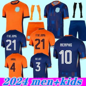 24 25 NetHErlANds Soccer Jersey 2024 Euro Cup MEMPHIS European HoLLAnd Club 2025 Dutch National Team Football Shirt Men Kids Kit Full Set Home Away MEMPHIS XAVI GAKPO
