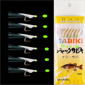 50 упаковок в наборе Sabiki Rigs #4 #20, крючки Maruseigo из морской рыбы с колючками для светящейся приманки для морской рыбалки, крючок, оптовая продажа 240312