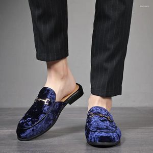 Sıradan Ayakkabı Erkekler İçin Yarı Tasarımcı Mule Maskulino İtalyan Marka Moda Zapatillas Hombre 47 48