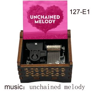 Коробка Unchained Melody Mechanical Music Box Wooden Diy подарок для жены подруга парень Новый год Рождество День святого Валентина