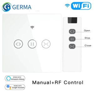 Kontrol germa wifi rf433 akıllı dokunmatik perde panjurları silindir anahtarı tuya akıllı yaşam uygulaması uzaktan kumanda, Alexa Google Home ile çalış