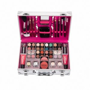 Набор для макияжа Lg Lasting Eye Shadow Palette Lipstick Lip Gloss Cosmetic Kit Beauty Lipstick Maquillaje Combinati Gift Box Set g13g #