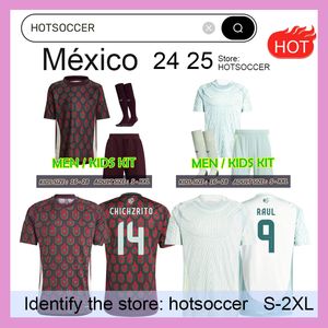 2024 2025 Meksika Futbol Formaları Chicharito 24/25 Milli Takım Futbol Gömlek Erkek Çocuk Kiti Uzakta Camisetas Copa America Maillot Mexique Gimenez Lozano Hotsoccer