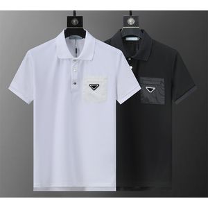 Дизайнерская роскошная мужская рубашка поло, футболка деловая повседневная с коротким рукавом, 100% хлопок, высококачественные влагоотводящие рубашки для гольфа, топы, летняя мужская одежда