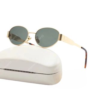 Солнцезащитные очки Дизайнерские женские и мужские дизайнерские Очки-лучи Универсальные Поляризационные Овальные солнцезащитные очки в металлической оправе Металлическая носовая подставка Металл полированный Дужки Elite Glasses A