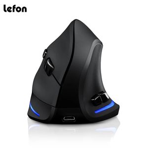 Lefon kablosuz dikey fare ergonomik optik USB şarj edilebilir fareler 2400dpi PC Oyun Windows Mac Laptop Pubg LOL 240314