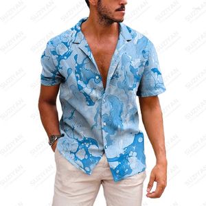 Erkekler sıradan gömlek mayoları moda boyutu boya 2024 vahşi beyefendi gibi çevrimiçi katı harakuju sanat hawaii satan varışlar