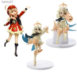 Anime Manga Genshin Impact Paimon Anime Figuras PVC Toys Klee Venti Ação Coleção Figma Modelo Doll Figma Girl Girl Brinquedos Figurina YQ240325
