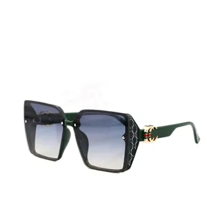 Простые солнцезащитные очки для мужчин, дизайнерские линзы с градиентом uv400, квадратные очки, художественный стиль occhiali uomo, материал ПК, оправа, леопардовые металлические очки, позолоченные hj078 C4