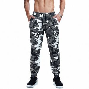 Aimpact Erkek Camo Twill Joggers takılı gündelik atletik jogger pantolon m6uz##