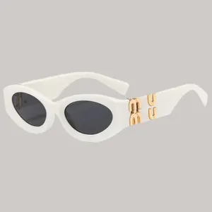 Новости женские дизайнерские солнцезащитные очки mui mui в нескольких стилях, классические очки с золотыми буквами, оптические благородные очки lentes de sol mujer, смешанные цветные очки, полнокадровые hj085 C4