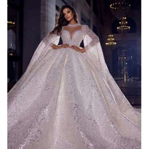 Özel yapım balo elbisesi düğün elbiseler kabarık dantel kristal boncuklu payetler kadınlar resmi gelinlikler bes121