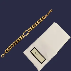 Retro mens cadeia colar de casamento ajustável jóias pulseira designer para mulher banhado a ouro cubano brincos ohrringe carta na moda zl189 H4