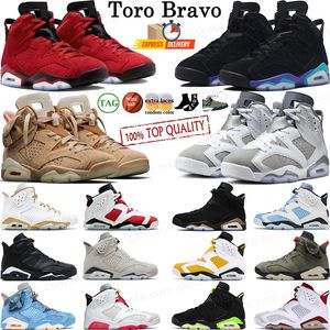 С коробкой Jump Man 6 Mens Basketball Shoes 6S Aqua Toro Bravo Cool Grey Unc Georgetown Midnight Navy Red Oreo University Blue British Haki Yellow Ocher Trainer Sneaker Trainer