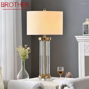 Настольные лампы BROTHER лампа постмодернистский светодиодный кристалл декоративный настольный светильник для дома, спальни, прикроватной тумбочки