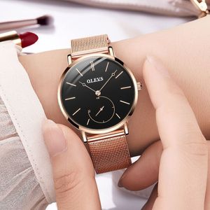 Reloj Mujer Модные Наручные Кварцевые Часы Женские Черные Повседневные Женские Нарядные Часы Розовое Золото Сетка Из Нержавеющей Стали Женские Часы Uhr Y19309s