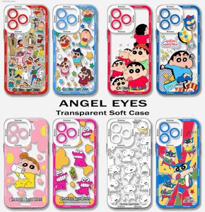 Cep Telefon Kılıfları Anime Boya Kamaraları Shin-Chans Samsung S24 S23 S22 S21 S20 S10 FE NOTE20 PLUS Ultra Lite 5G Clear Yumuşak TPU Covery240325