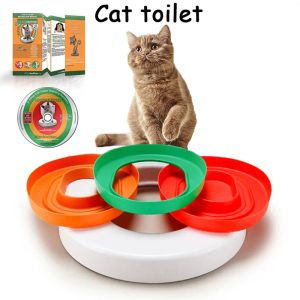 Kovanlar Yeniden Kullanılabilir Kedi Tuvalet Eğitmeni En İyi Plastik Kedi Tuvalet Eğitim Kiti Pet Kedi Kübü Temizlik Tepsisi Yavru Kediler Tuvalet Eğitim Ürün