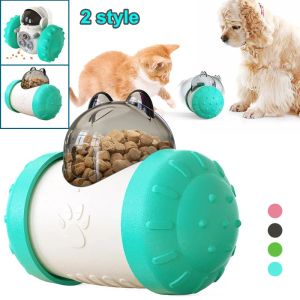 Toys Pet Food Dispenser Tumbler Toys Dog Cat Treat Dispensing Bulmaca Yavaş Besleme Oyuncaklar Yavru Yavru İnteraktif Oyun IQ Eğitim Oyuncak