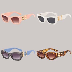 Mui Mui Tasarımcı Güneş Gözlüğü Erkekler UV400 Lens Adumbral Kare Gradyan Harfler Altın Kaplama Ayna Bacaklar Gözlükleri Çoklu Stil Tam Çerçeve Gogle İsteğe Bağlı HJ085 C4