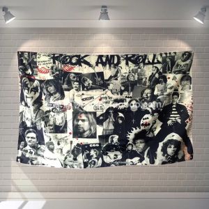 Аксессуары «РОК-Н-РОЛЛ» тяжелые металлы рок-музыка баннеры висит флаг стикер на стену кафе ресторан локомотив клуб живой фон декор