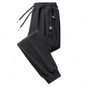мужские спортивные брюки весна осень Fi эластичный пояс на молнии с карманом на открытом воздухе повседневные свободные брюки для подростков 8XL спортивные штаны большого размера X2gX #