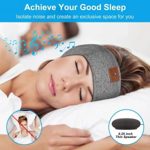 Kulaklıklar Kablosuz Bluetooth Uyku Kulaklıkları Boho Müzik Kafa Bandı Kulaklıkları, yan uyuyan spor yoga hediyeleri için mikrofon HD ince hoparlörler