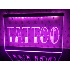 Albümler Dövme Mağazası Bar Pub Art Piercing Led Neon Signs Ev Dekor Yatak Odası Duvar 3d Oyma