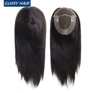 Toppers Gloryhair Ucuz Doğal İnsan Saç Toupee Kadınlar 6 x 8 16 inç Hint Saç Toppers Kadınlar Saç Dökme