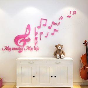 Aufkleber Musik Klassenzimmer Hinweis Acrylspiegel Wandaufkleber Für Kinderzimmer Tanzraum DIY Kunstdekor Wohnzimmer Schlafzimmer Wanddekoration