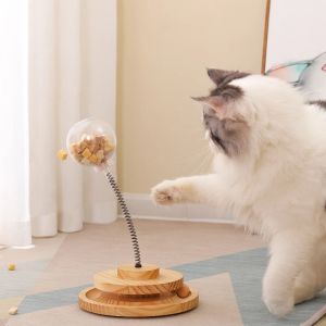 Toys Cat Toy Selffeing can sıkıcı tumbler damgalar damla gıda topu alay kedi çubuğu Biteresistant otomatik kedi teaser kedi malzemeleri