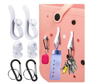 3pcs Bogg çanta için kanca aksesuarları ekler Cazibe fincan tutucu bağlayıcı anahtar tutucu ile uyumlu lastik plaj kılıfları çanta