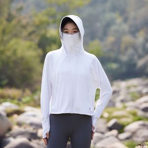 Yeni Ürün 2024 Yaz Açık Boş Zamanlı Sporlar Moda Buz İpek Su Geçirmez, Nefes Alabilir, Hafif, UV Dayanıklı İnce Fit Skin Kadınların Düz Renk Çıkarılabilir