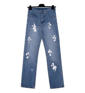 2024 Yeni Kot Kot Pantolonlar Erkek Kot Tasarımcı Jean Blue White Pantolon Yüksek Kaliteli Düz Tasarım Retro Sokak Giyim Sıradan Eşya Tasarımcıları Joggers Pant