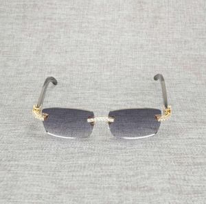 Vintage Rhinestone Siyah Beyaz Buffalo Boynuz Kıyafetsiz Güneş Gözlükleri Erkekler Ahşap Güneş Gözlükleri Metal Çerçeve Summer Club Eyewear9255857