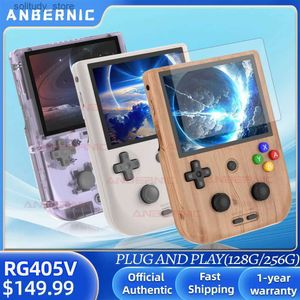 Портативные игровые плееры Портативная игровая консоль ANBERNIC RG405V 4 I с сенсорным экраном Android 12 Unisoc Tiger T618 64-битный игровой плеер 5500 мАч OTA-обновление Q240326