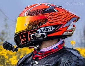 Shoei Full Face X14 93 Marquez RED ANT Мотоциклетный шлем Человек для езды на автомобиле Мотоциклетный шлем для мотокросса НОТОРИНАЛЬНЫЙшлем7968389