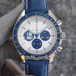 42mm Professional Moon Watches Prize 50th Anniversary Orologio da uomo quadrante bianco 310 32 42 50 02 001 OS Cronografo al quarzo Blu Nylon L193I