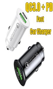 PD Fast Car Charger QC 30 Быстрое зарядное устройство TypeC USB Plug Новый мини-адаптер питания для Iphone Samsung Быстрая зарядка 18W7473550
