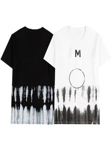 2021ss üstler 100cotton erkek tişört kadın gündelik gömlek çiftler ib mürekkep baskı tişört siyah beyaz renk boyutu SXXL2809980