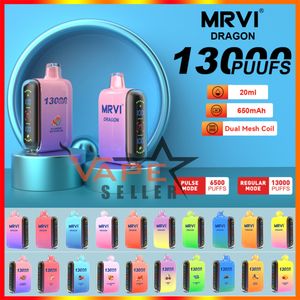 Orijinal Puff 15000 MRVI Dragon 13000 Puffs Geek Çubuk Nabzı LED ekran ekranla şarj edilebilir 650mAh pil 20ml arabalar VAPER 15K Cihaz