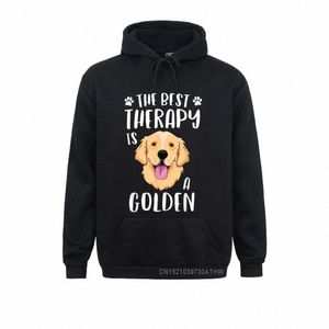Fitn Sıkı En İyi Terapi Altın Retriever Fur Mama Dog Men Sweatshirts Rife Fall Sportswears 43y4#