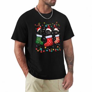Black Lab Labrador Christmas Socks Engraçado Xmas Pyjama Dog T-Shirt hippie roupas gráficos manga curta camiseta masculina p7yZ #