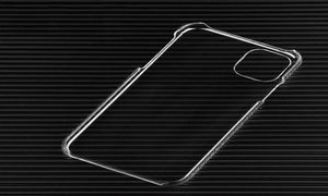 İPhone 11 12 13 Mini Pro Max Ultra İnce İnce Şeffaf PC Sabit Kasa Samsun3443611 için kristal berraklığında plastik kabuk kapağı