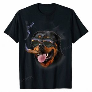 T-shirt, Rottweiler ile puro giyen havacı güneş gözlüğü, köpekler için gündelik tişörtler pamuk üstleri gömlek yaz indirimi 21tm#